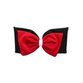 Pom Bow  Hair Bow - Black/Red/White